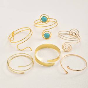 Vnox Snake Spiral Arm Bracelet For Women Simple Stainless Steel Cuff Armband arm Armlet chunky Jewelry Wholesale