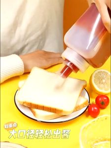 800/1000มล ขวดบีบซอส / ขวดเครื่องปรุงบีบพลาสติกกันรั่ว / ขวดปรุงรสพลาสติกความจุขนาดใหญ่ / ขวดเก็บแยมน้ำมันมะกอก / เครื่องจ่ายซอสสลัดมะเขือเทศปรุงรสในครัว