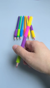 Sensory Fidget Toy Silicone Sensory Pen Case Pencil Relaxation Grip Pen Holder stress