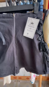 QUẦN ĐÙI KAKI ĐAN DÂY HAI BÊN SƯỜN TRÊN DÂY KÉO SIÊU XINH KHOEN