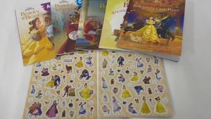 Disney Beauty & the Beast Carry Pack With 3 Storybooks Colouring & Activity Books Stickers For Kids