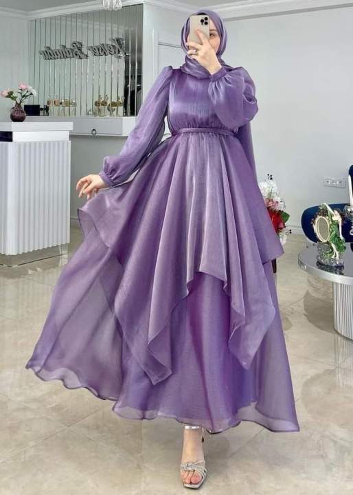 Dress hot sale organza hijab