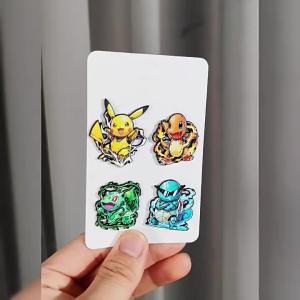 Potdemiel | 8Pcs Pokemon Enamel Pins Pikachu Bulbasaur Charmander Squirtle Metal Brooch Lapel Badge Backpack Clothing Decor