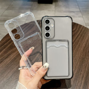 Shockproof Clear Card Slot Case For Samsung Galaxy A07 A17 A06 A16 A05 A15 A14 A26 A25 A24 A36 A35 A34 A55 A54 A56 Soft Cover