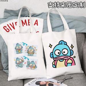 Clownfish Mermaid Canvas Bag Womens Single Shoulder Simple Student Handbag Bento Bag School Bag Foldable Shopping Bag