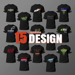 T-shirt Motocross | Kaos Otomotif Atasan Pria | Kualitas Distro | Desain Terbaru | Lengan Pendek