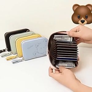 Dompet Mini Fashion Gambar Lucu Motif Bear Lovely / Dompet Kartu Lucu Wanita Viral