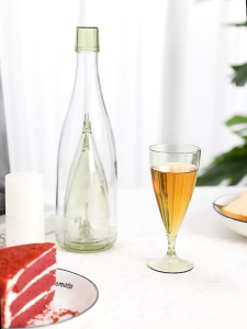 Plastic Red Wine Glass Set PS Transparent Cups Portable Creative Bar Plastic Champagne Glasses Light Luxury Foldable Goblets
