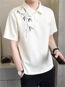 Áo Thun Polo Nam Thêu Tay Ngắn Mùa Hè 2024 Thời Trang Thường Ngày Cổ Polo Nam Thời Trang Mùa Hè Tay Ngắn Cổ Polo Nam