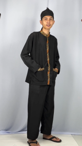 Koleksi Setelan Pangsi Dewasa Walaziz Batik Rebonyunda Prada Emas