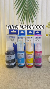 1 Set 4 Warna Tinta Epson 008 Refill 127ml Black 70ml Cyan Magenta Yellow Untuk Epson L15150 L15160 L6550 L6570 M15140