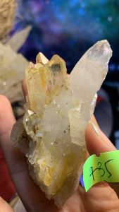 Đá thạch Anh vàng Citrine thanh tẩy thiền định tarot cực mạnh Clear Quartz Natural 435