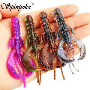Spinpoler Floating UV Lighting Soft Fishing Lure Shrimp Scent Artificial Baits Salted Floating Freshwater Saltwater Bass Trout