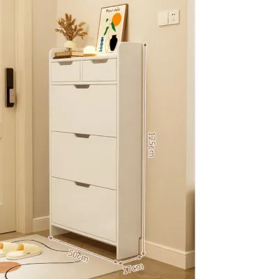 NEIKIA |Ultra-Thin Indoor Simple Shoe Cabinet Storage Organizer Home Entrance Flip Design Multi-Layer Shoe Rack Easy to Assemble