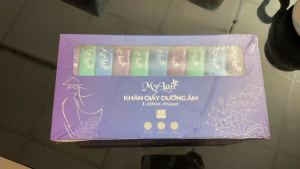 Khăn giấy dưỡng ẩm MyLan mềm mịn kết cấu 3 lớp phù hợp với mọi loại da - 120 tờ/gói 10 gói/hộp