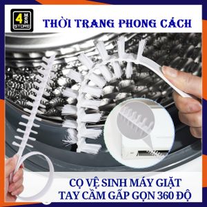 Bàn Chải Vệ Sinh Lồng Máy Giặt Máy Điều Hòa Có Tay Cầm Gập Gọn 360 Độ Thiết Kế Thông Minh - Chổi Vệ Sinh Máy Giặt Bằng Nilon - Cọ Làm Sạch Máy Giặt Đa Năng Tiện Dụng