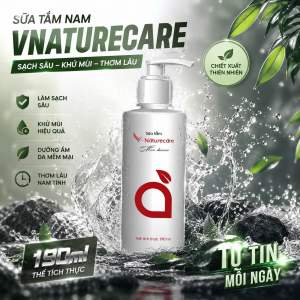 Sữa Tắm Nam V-Naturecare Men Shower 190ml Chính Hãng | Khử Mùi Cơ Thể Làm Sạch Dịu Nhẹ Thơm Lâu Cho Nam