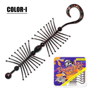 Spinpoler Multiple Rigging Soft Bait Worm Fishing Lure Swimbait UV/Luminous Skirt TPR Grub Flexible Swimming Multipurpose Tackle