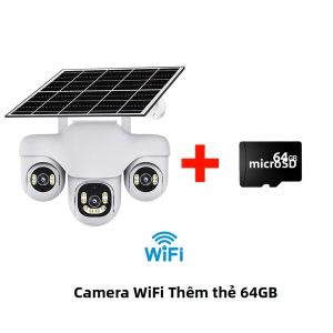 Camera IP Năng Lượng Mặt Trời V380 15MP 3 Ống Kính PTZ Giám Sát An Ninh Không Dây Ngoài Trời WiFi/4G Camera Quan Sát Chống Nước IP66 Với Tính Năng Phát Hiện Con Người