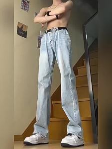 American Street Style Skinny Flared Stretch Denim Pants