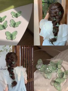 Butterfly Hairpins Set of 5 Womens Country Style Fairy Tale Forest System Fresh And Delicate Hair Accessories Side Clips