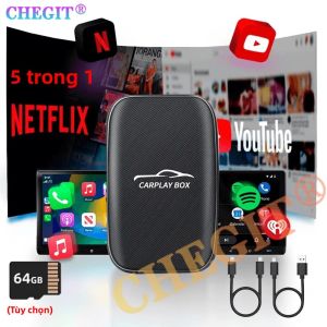 Hộp Điều Khiển Thông Minh MINI Carplay 5 Trong 1 Kết Nối Không Dây Android Auto Và Carplay Hỗ Trợ YouTube Netflix - Thiết Bị Đa Phương Tiện Tự Động Kết Nối
