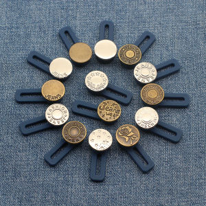 6/8/10PCS Jeans Waistband Extender Elastic Adjustable Waistband Button for Pants Full Matching Seamless Detachable Design