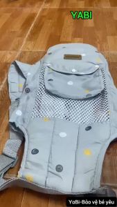 Địu em bé sơ sinh đa năng có đỡ cổ cao cấp nhiều tư thế thích hợp cho bé từ 0 đến 24 tháng tuổi Yabi