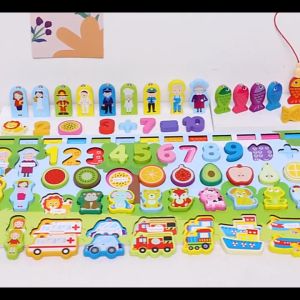 Đồ chơi lắp ghép xếp hình động vật bằng gỗ nổi 3D cho bé Montessori giáo dục sớm thông minh trí tuệ 7 trong 1 BABE STORE