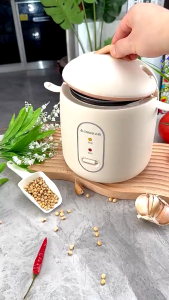 SG[Stock]1.2L mini rice cooker Automatic small electric non-stick one-button porridge pot and steamer