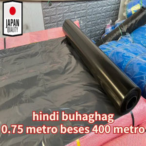 [40 Microns] Plastic Mulch Film Black/Silver 3ft x 400m/4ft x 400m/5ft x 400m  mulch plastic with dual hole agriculture film vegetable planting plastic heat preservation water retention heavy duty