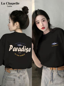 LaChapelle Women's Short Sleeve T-Shirt: Fashionable Black Cotton Summer Wear