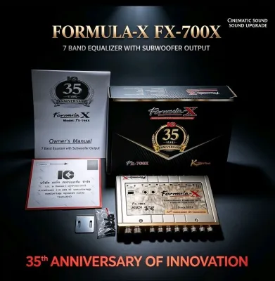 FORMULA-X รุ่น​ FX-700X ปรีแอมป์รถยนต์ 7 แบรนด์ ซับแยก รุ่นใหม่ล่าสุด ครบรอบ 35 ปี เครื่อง​ขยายเสียง​ เครื่องเสียงติดรถยนต์
