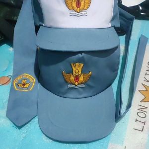 paket topi dan dasi sma bordir tutwri handayani