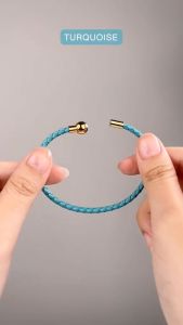 HABIB Leather Bracelet (Turquoise Colour) PTW71