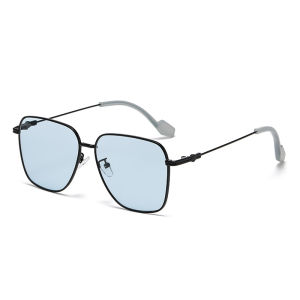 JN IMPRESSION Anti-UV Glare High-end Large-frame Metal Sunshade Glasses