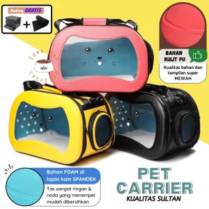 Pet Carrier Foam Anjing Kucing Dog Cat Cargo Tas Bag Hewan Traveling Selempang Bisa Lipat dan Ringan