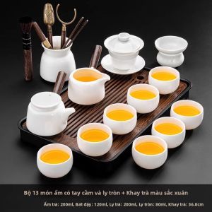 PUQI | Bộ Trà Gốm Ngọc Béo Vịt