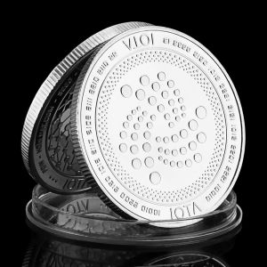 1 PCS Cryptocurrency Coin IOTA Golden Plated Collectible Coin CRYPTO Collection Art Physical Commemorative Coin IOTA Coin