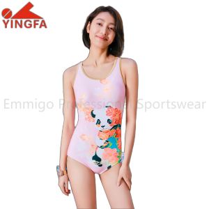 Yingfa ชุดว่ายน้ำ1ชิ้นผ้าแห้งเร็วและทนต่อคลอรีนสำหรับวัยรุ่นหญิง & หญิงสาว