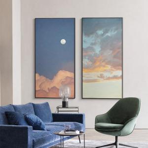 Nordic Sunrise Landscape Vertical Decorative Painting