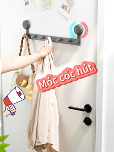 MEIDOO Móc sau cửa cốc hút có lực hút mạnh và có thể dùng để treo quần áo và túi xách