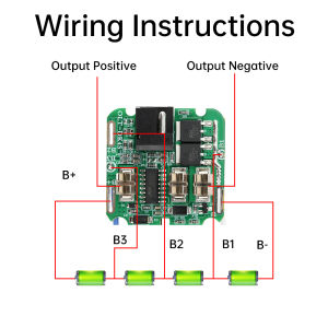 occkic | BMS 4S 16.8V 30A 18650 Lithium Battery Protection Board Direct Insertion Dual MOS With Temperature Control For Electric Tools