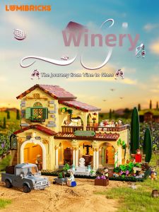 Lumibricks | Wine Chateau Street Scene Model Building Blocks