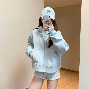 SUHUIQIAN | Hooded Regular Shoulder Loose Short Jacket for Petite Women