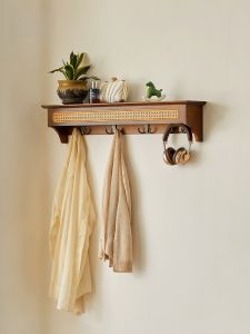 ตู้เสื้อผ้าติดผนังไม้สไตล์วินเทจ 3 ส่วนสำหรับประตูหน้าบ้านและห้องนอน ตู้เสื้อผ้าติดผนังแบบแขวน ตู้เสื้อผ้าแขวน ตู้เสื้อผ้าแขวน