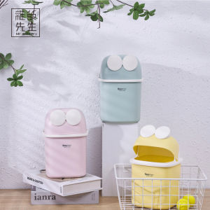 Cute Frog Desktop Trash Can Creative Desktop Garbage Bin Mr Grocery Brand Home Cleaning Tool Family Use Irregular Shape Plastic