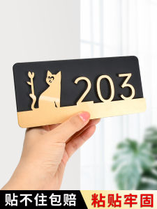 Acrylic Door Number Plaque Cute Cartoon Style Office Rent No Nail Required Villa Roommate Agreement Creative Luxury Home Label