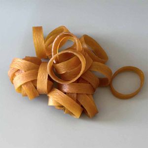 90pcs High Elasticity Rubber Band Yellow Color Rubber Bands Storage Sealing Stretchable Thick Elastic Office File Bands Bands
