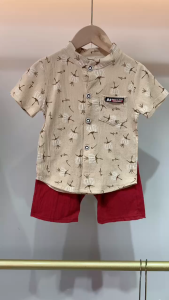 Children 0-5 years old cotton dandelion short sleeve + casual shorts suit 2-piece set Fashion